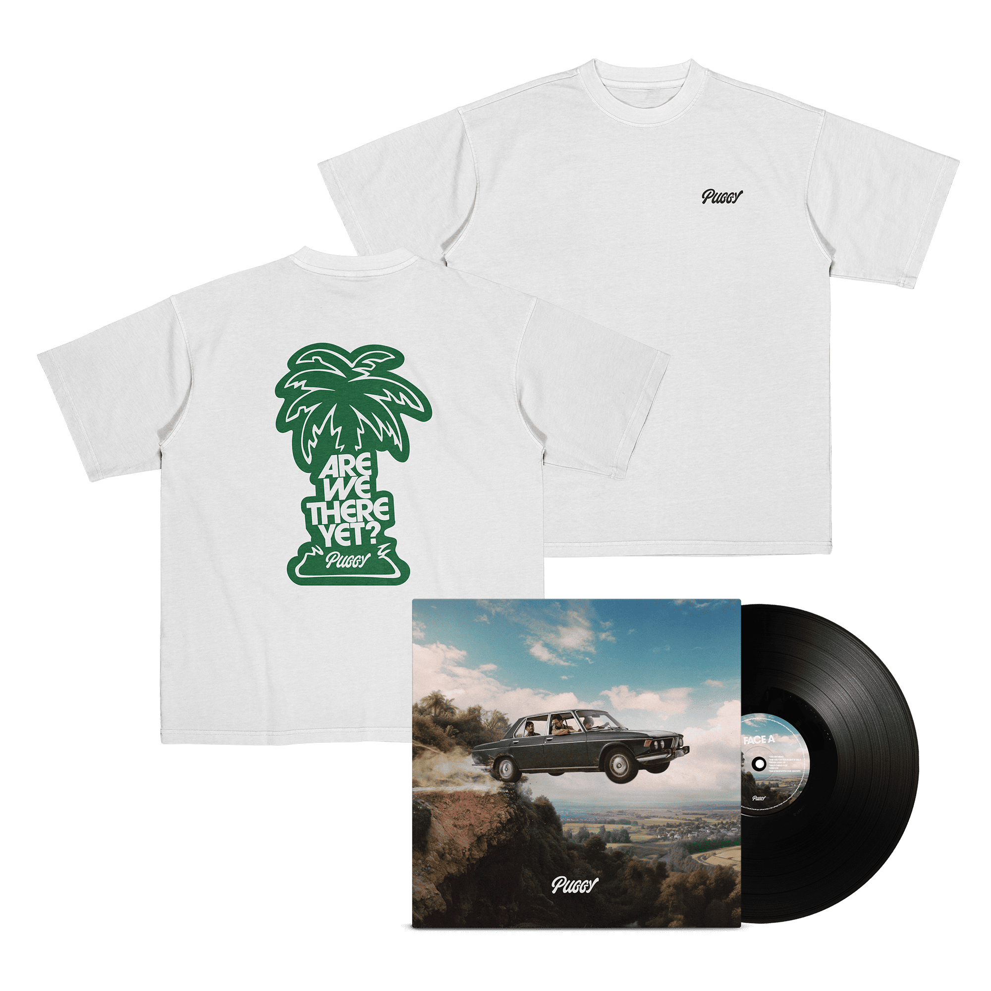 CD or VINYL + T-SHIRT PALM (White)