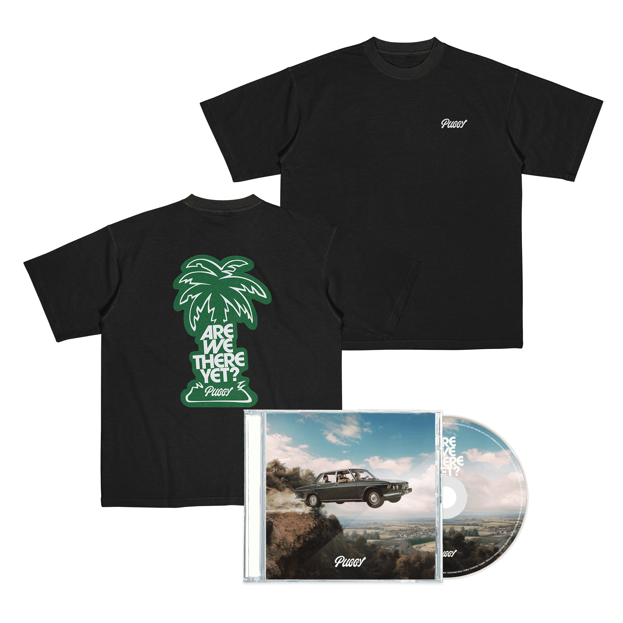 CD or VINYL + T-SHIRT PALM (Black)
