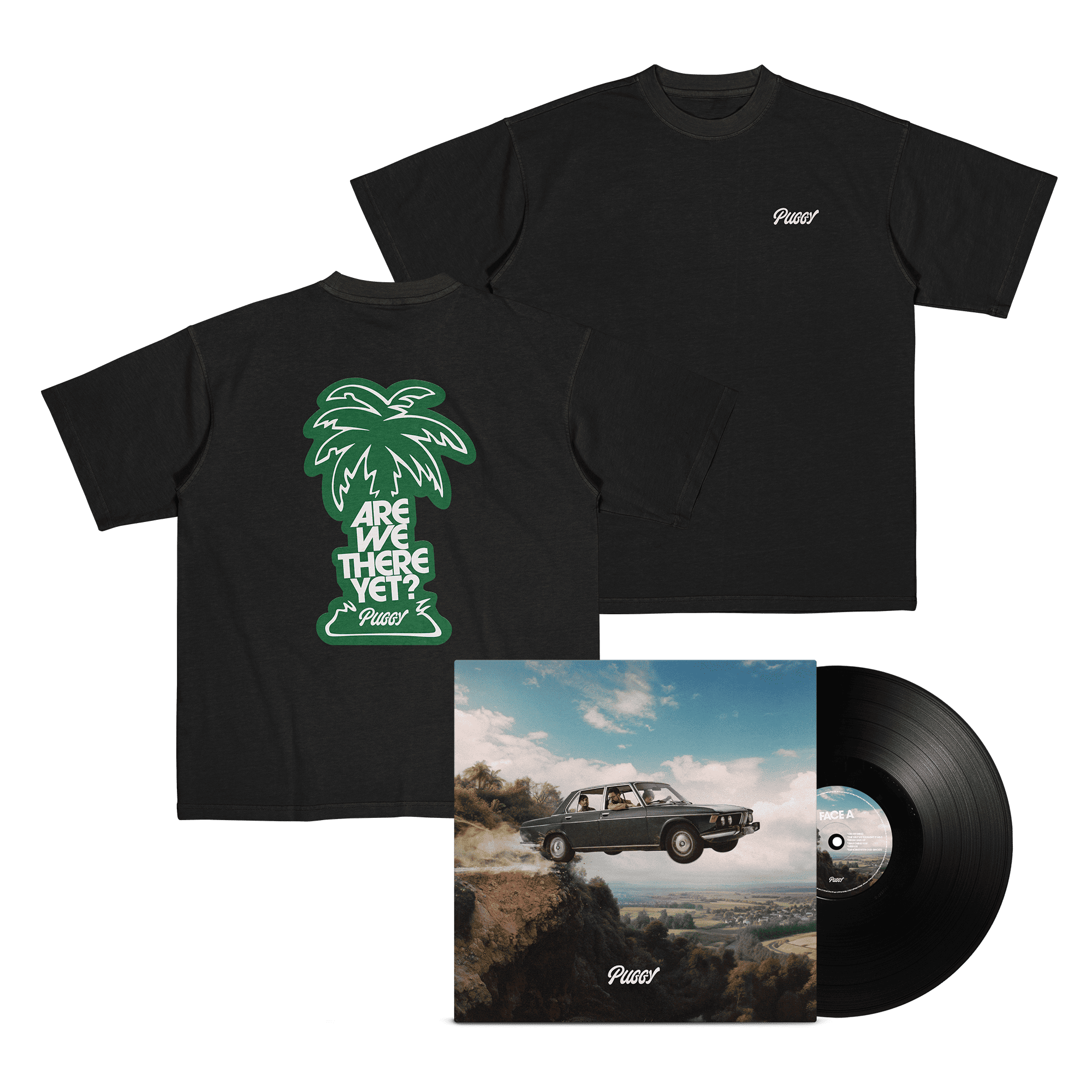 CD or VINYL + T-SHIRT PALM (Black)